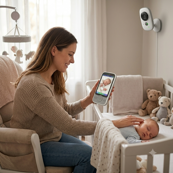 Відеоняня Baby Monitor VB603 3.2" Original JKR з нічним баченням, датчиком звуку (VOX), термометром та двостороннім зв'язком VB603 3.2" фото